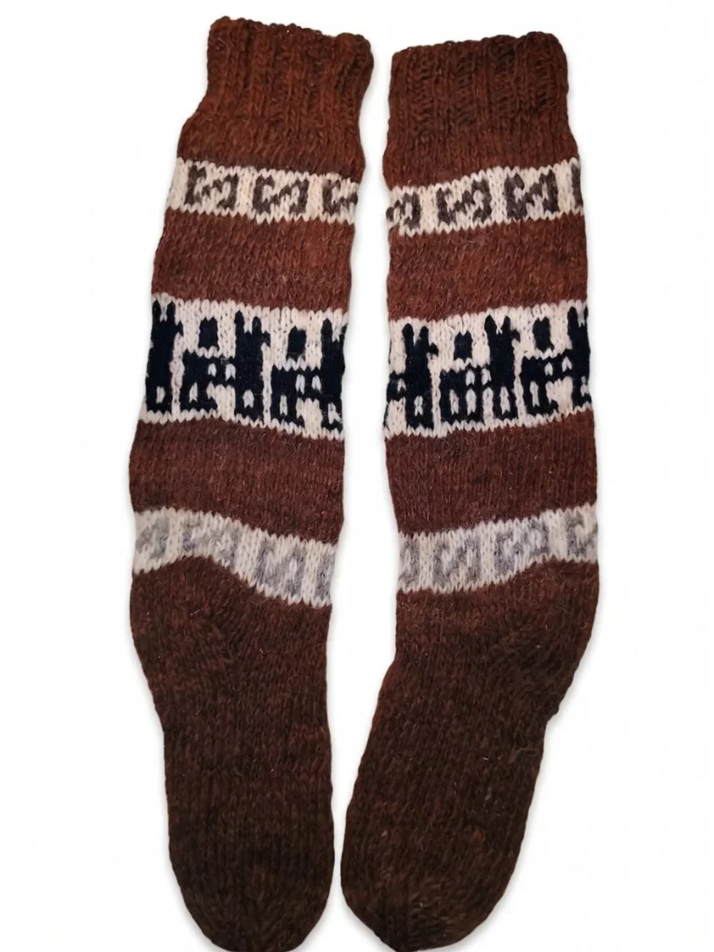 Traditional Andean Alpaca Socks from Cusco, Warm Winter